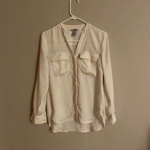 H&M white button down blouse